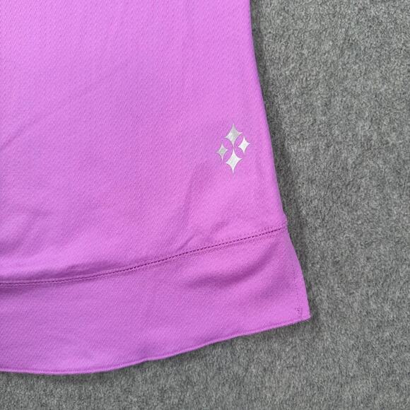 Jofit Wide Strap Crossover Back Active Top Women's Small Purple Green Shelf Bra - Picture 2 of 9